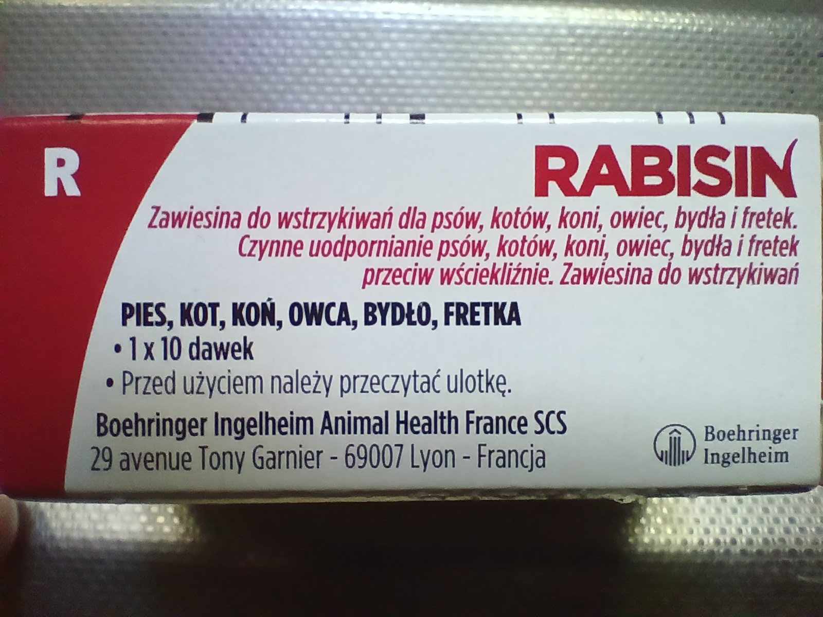 Decyzja Głównego Lekarza Weterynarii w sprawie wycofania produktu leczniczego - Rabisin